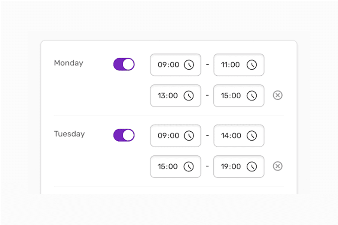 BaseKit bookings schedule changer