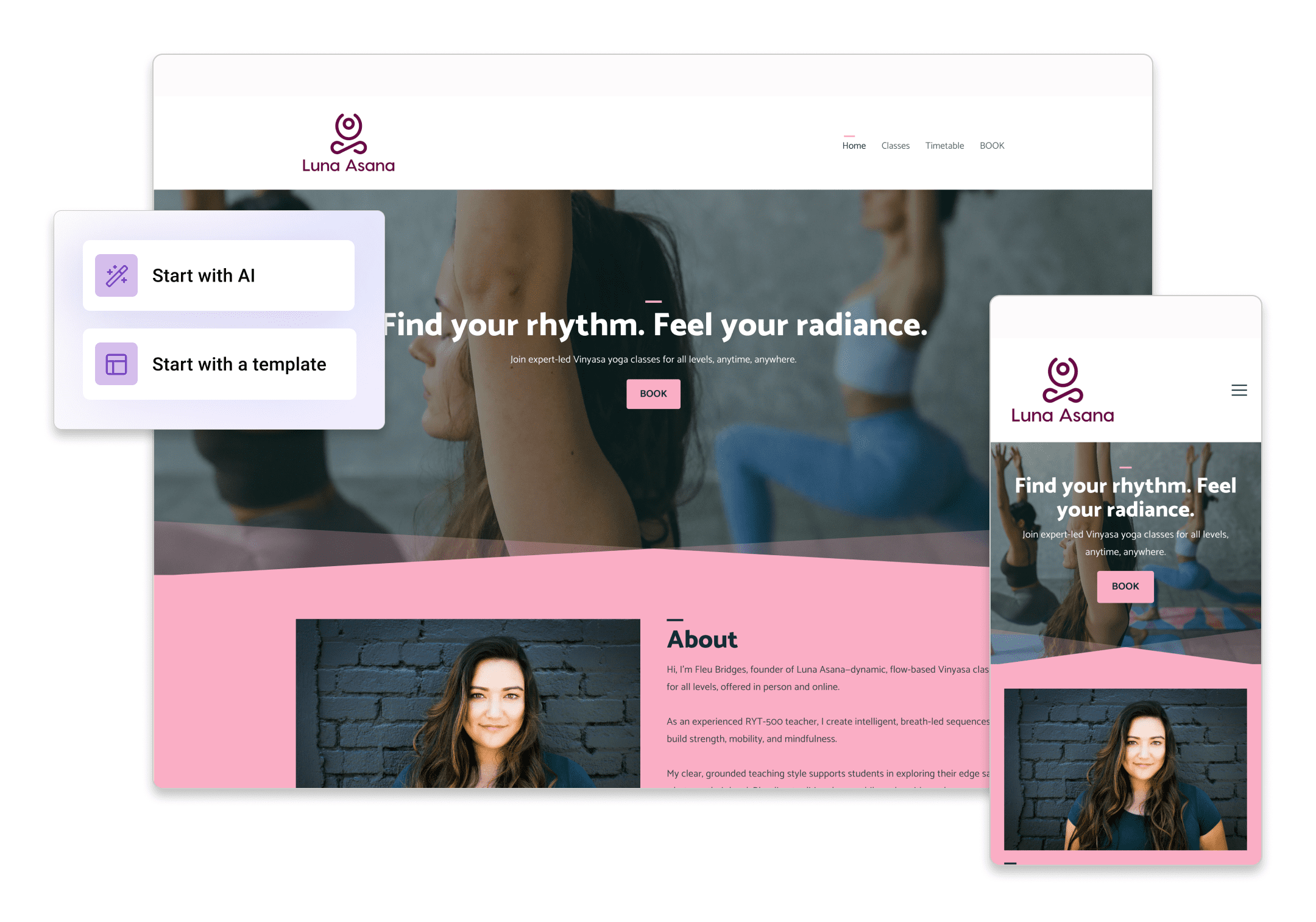 BaseKit Yoga website example
